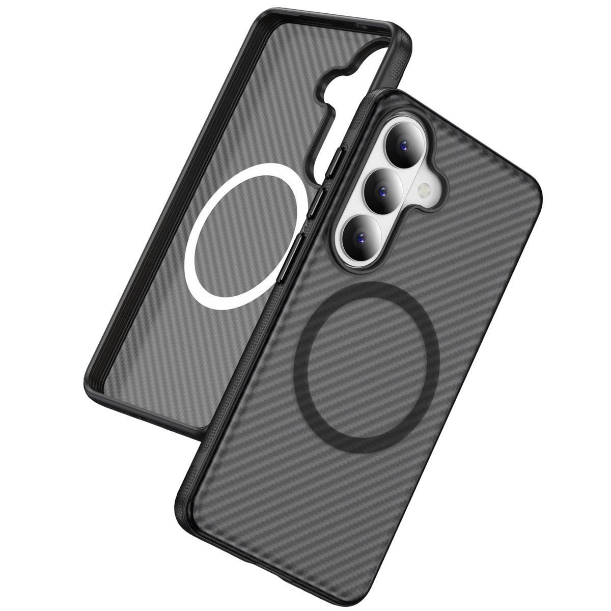Samsung Galaxy A37 Hoesje - Zwart - Carbon MagSafe Back Cover