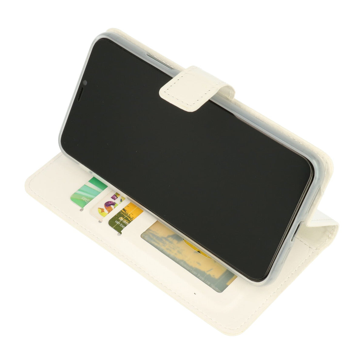 Apple iPhone 12 Pro Max Hülle - Weiß - Klapphülle mit Kartenfach