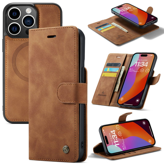 Apple iPhone 15 Pro Max Hülle - Sienna Brown - 2-in-1 MagSafe-Klapphülle mit Kartenfach