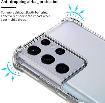 Samsung Galaxy S21 Ultra Hoesje - Transparant - Anti-Shock Back Cover