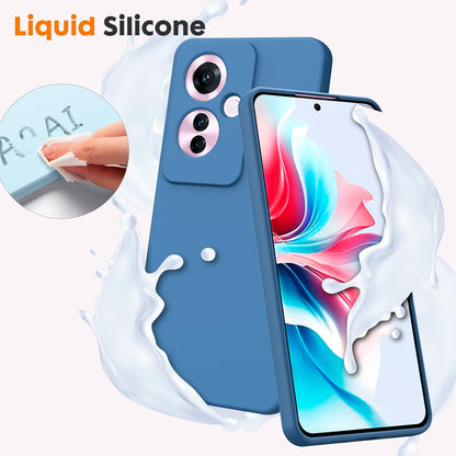 Oppo Reno 11F Hoesje - Blauw - Liquid Siliconen Back Cover