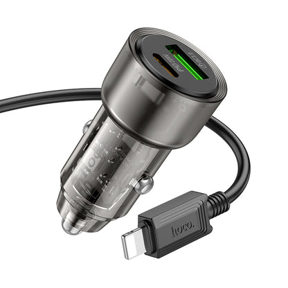 Chargeur rapide allume-cigare 38 W | Type C avec câble de 1 mètre