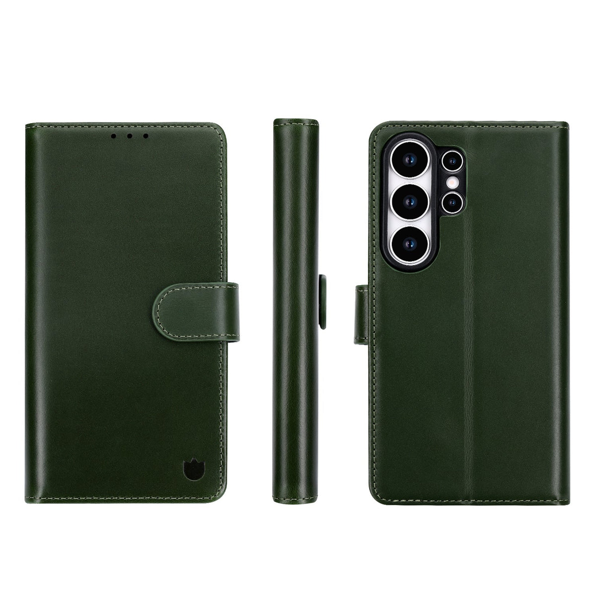 Samsung Galaxy S26 Ultra Hoesje - Forest Green - Echt Leren Bookcase