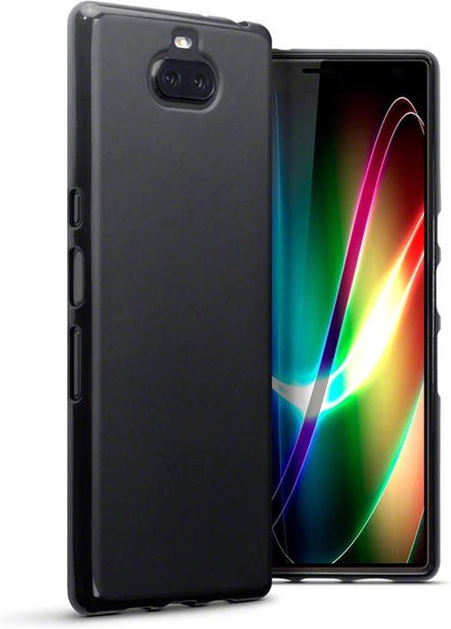 Sony Xperia 10 Plus Hoesje - Zwart - Siliconen Back Cover
