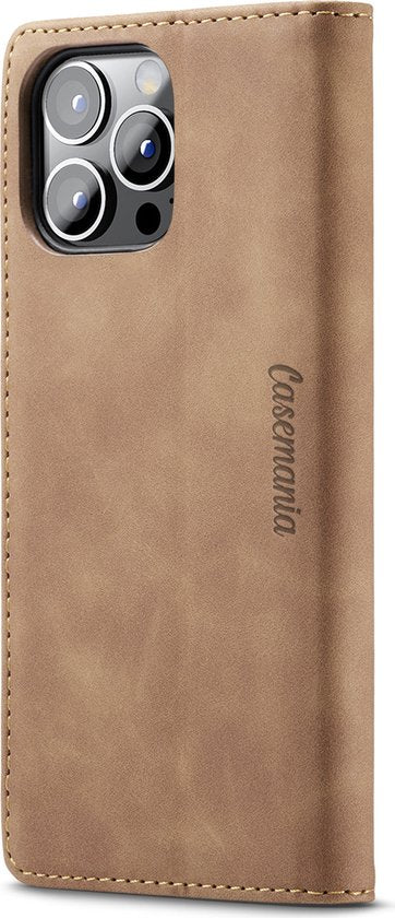 Apple iPhone 13 Pro Hoesje - Sienna Brown - Dunne Bookcase