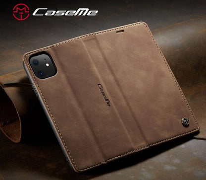 Apple iPhone 12 Mini Hülle - Sienna Brown - Schlanke Klapphülle mit Kartenfach