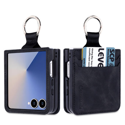 Samsung Galaxy Z Flip 7 Case - Charcoal Gray - Ring Kickstand Back Cover