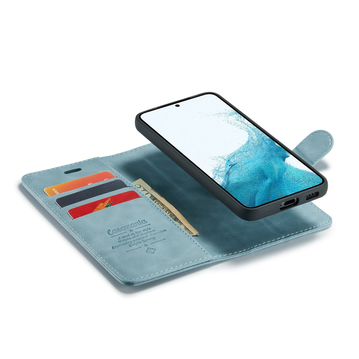 Oppo Reno 8 Pro Hülle - Aqua Blue - 2 in 1 Bookcase