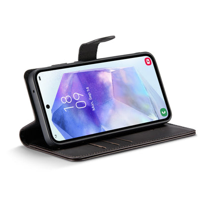 Samsung Galaxy A55 Hoesje - Emerald Green - Echt Leren 2 in 1 Bookcase