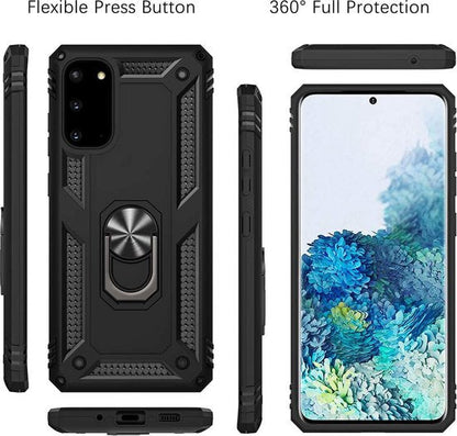 Samsung Galaxy S20 Hoesje - Zwart - Armor Kickstand Back Cover
