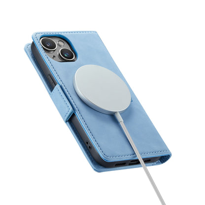 Apple iPhone 15 Plus Hülle - Sky Blue - Portemonnaie-MagSafe-Klapphülle mit Kartenfach