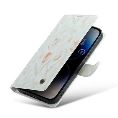 Apple iPhone 14 Pro Max Hoesje - Tulpen - Print Bookcase