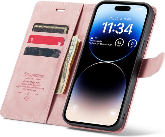 Apple iPhone 14 Pro Case - Pale Pink - 2-in-1 Wallet Case