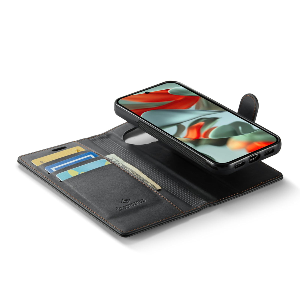 Google Pixel 10 Pro XL Hülle - Anthrazitgrau - Luxuriöse 2-in-1 MagSafe-Buchtasche