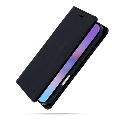 Apple iPhone 13 Case - Onyx Black - Slim Leather-Look Back Cover