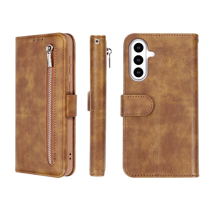 Samsung Galaxy S26 Plus Hoesje - Bruin - Luxe Bookcase met Rits
