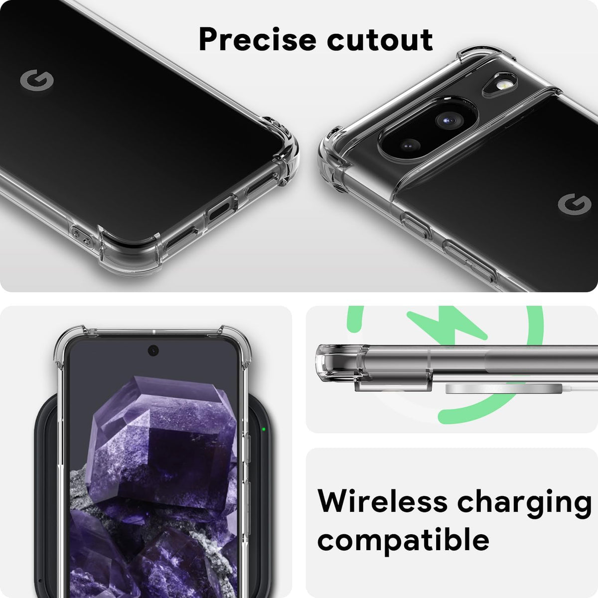 Google Pixel 8a Hoesje - Transparant - Anti-Shock Back Cover