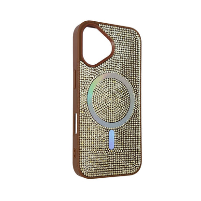 Apple iPhone 17 Case - Brown - Diamond Glitter MagSafe Back Cover