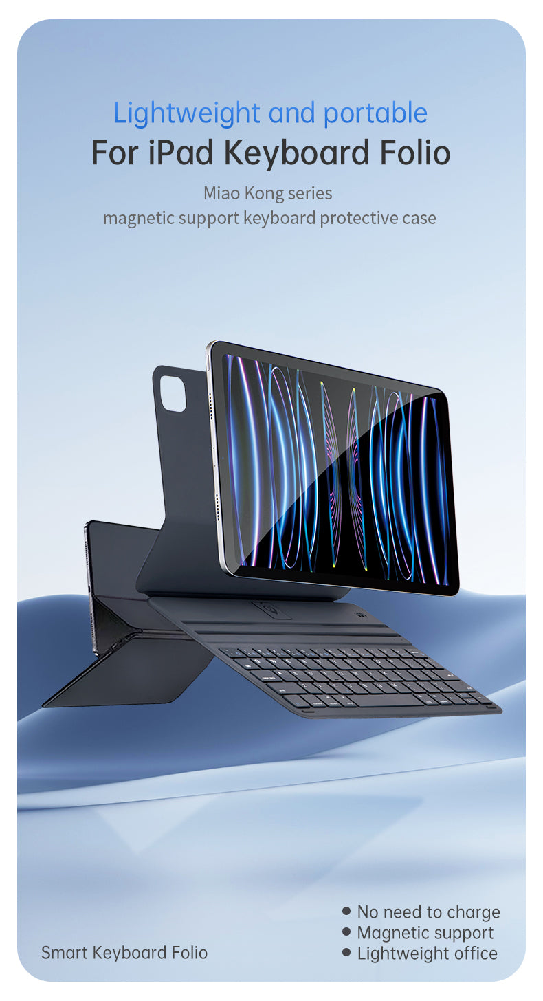 Toetsenbord Hoes | iPad Folio met Bluetooth Keyboard