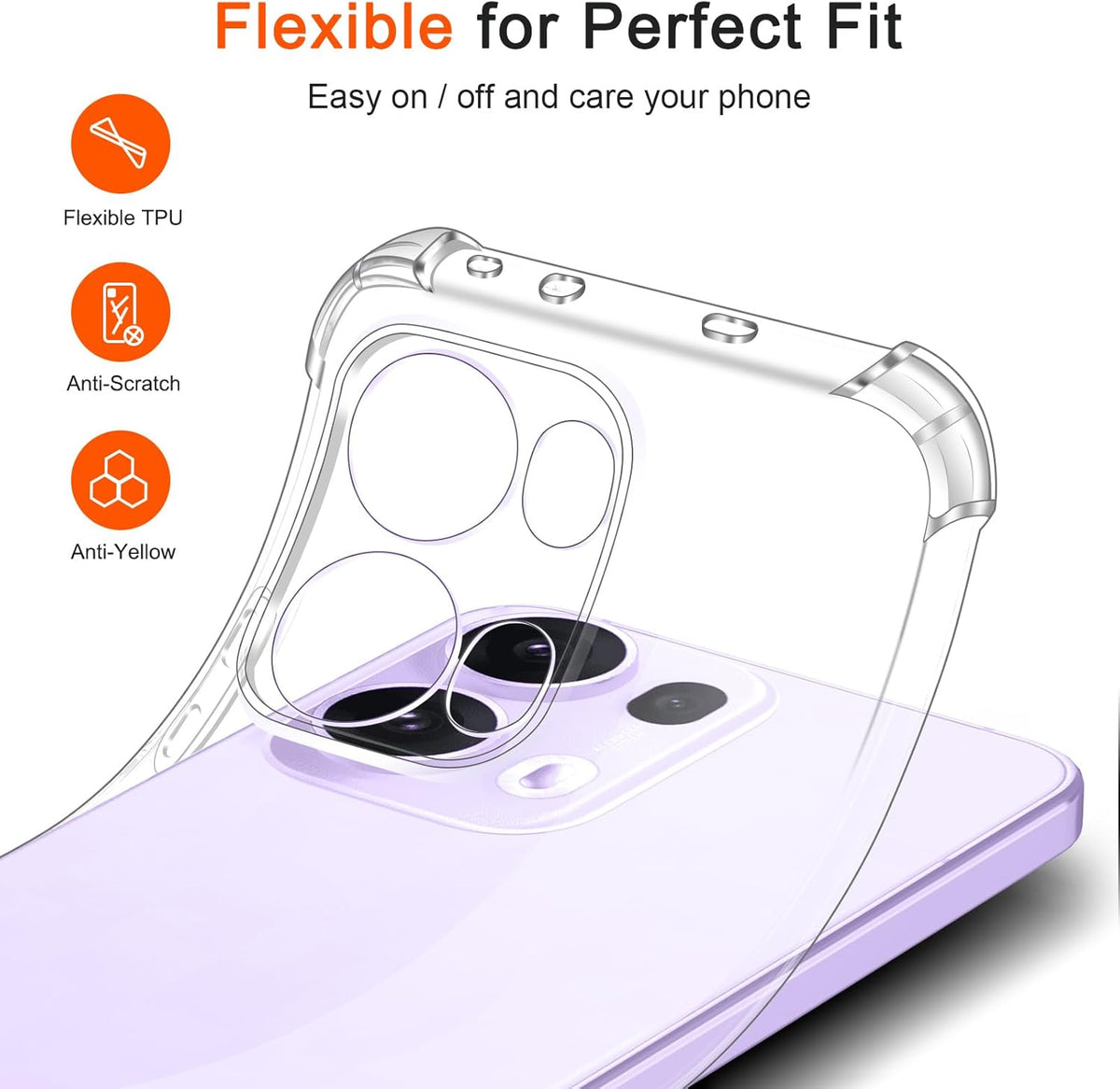 Oppo Reno 13 Pro Case - Clear - Shockproof Back Cover
