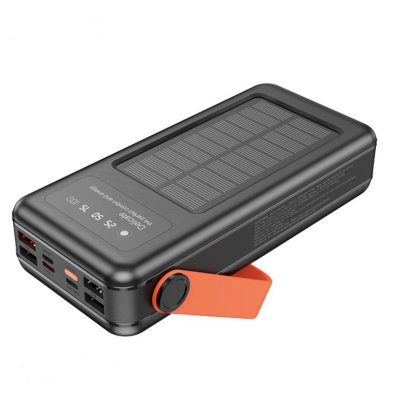 Hoco Powerbank 30.000mAh Zonne-energie - Zwart