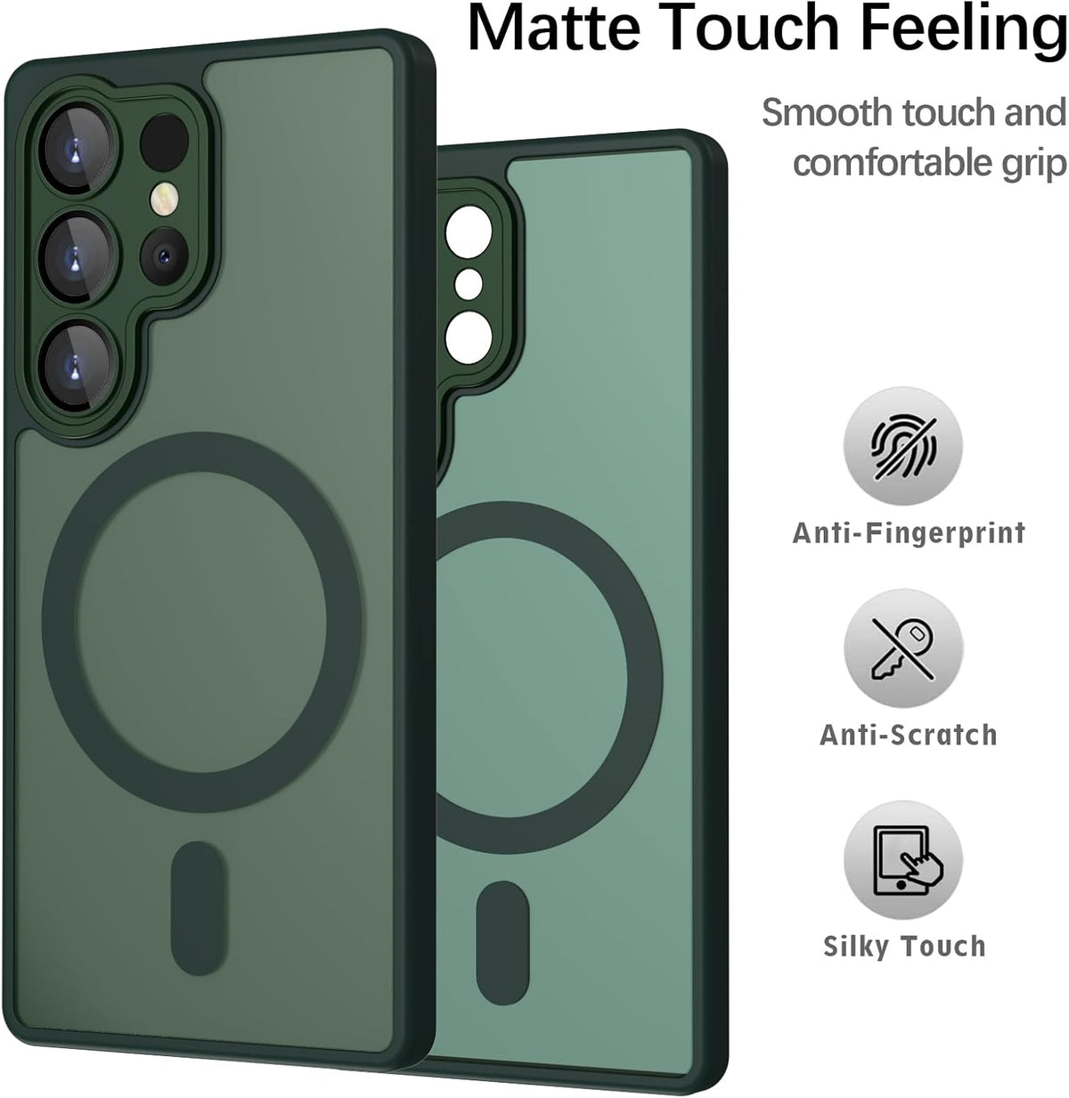 Samsung Galaxy S26 Ultra Hoesje - Groen - Matte Armor MagSafe Back Cover