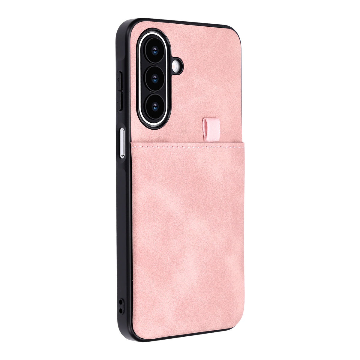 Samsung Galaxy S26 FE Hoesje - Pale Pink - Kunstleren Back Cover met Pull-Tab Pasjeshouder
