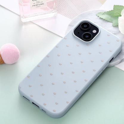 Apple iPhone 13 Hoesje - Blauw - Hartjes Back Cover