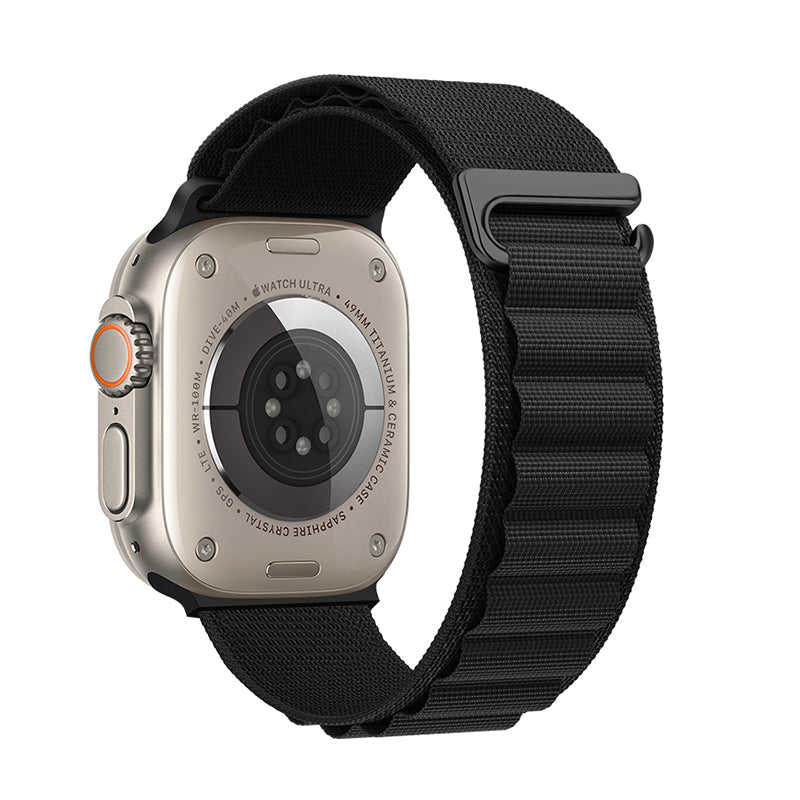 Apple Watch Bandje 38/40/41/42 mm - Hoco Climbing WA20 Nylon - Zwart