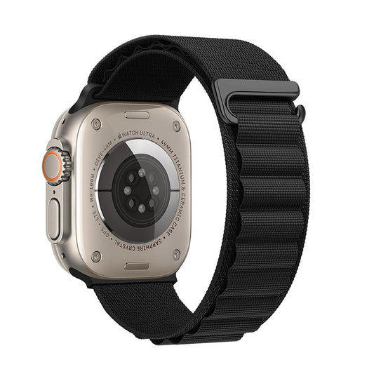 Apple Watch Bandje 38/40/41/42 mm - Hoco Climbing WA20 Nylon - Zwart