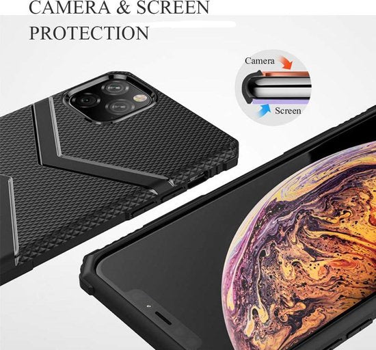 Apple iPhone 11 Pro Hoesje - Zwart - Anti Slip Back Cover