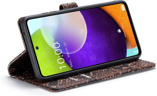 Samsung Galaxy A52 / A52S Hoesje - Bruin - Slangen Bookcase