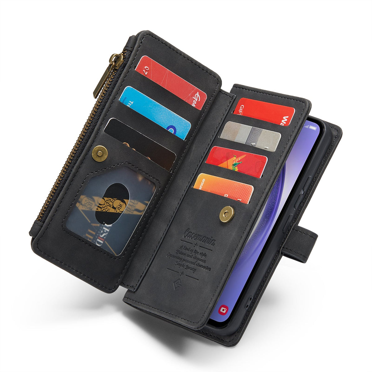 Samsung Galaxy Z Fold 4 Case - Charcoal Gray - 2-in-1 Wallet Case with 10 Card Slots