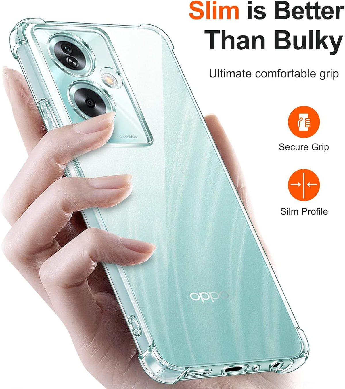 Oppo A79 Case - Clear - Shockproof Back Cover