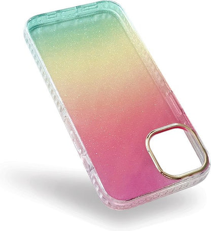 Apple iPhone 13 Pro Hoesje - Roze - Extra Stevige Glitter Back Cover