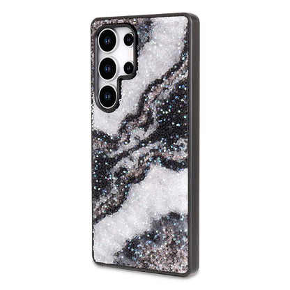 Samsung Galaxy S23 Ultra Case - Black - Diamond Marble Glitter Back Cover