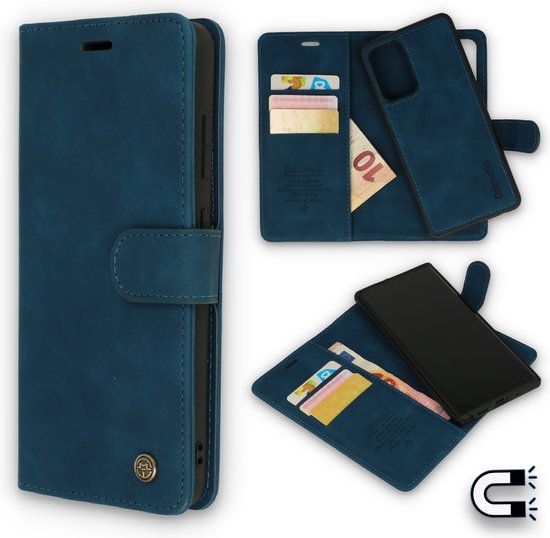 Oppo A96 Hoesje - Navy Blue - 2 in 1 Bookcase