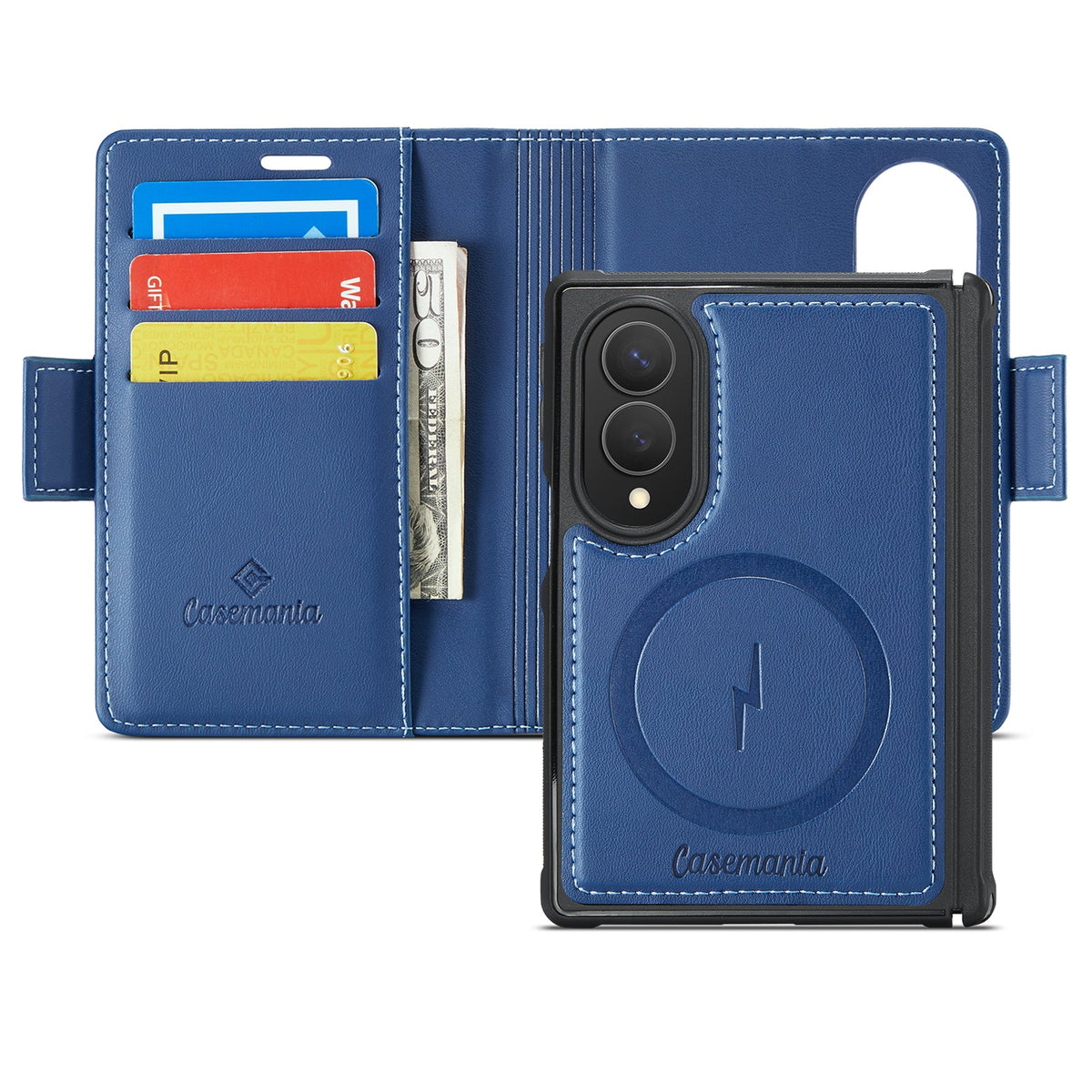 Samsung Galaxy Z Fold8 Hülle - Navy Blue - 2-in-1 MagSafe-Klapphülle mit Kartenfach