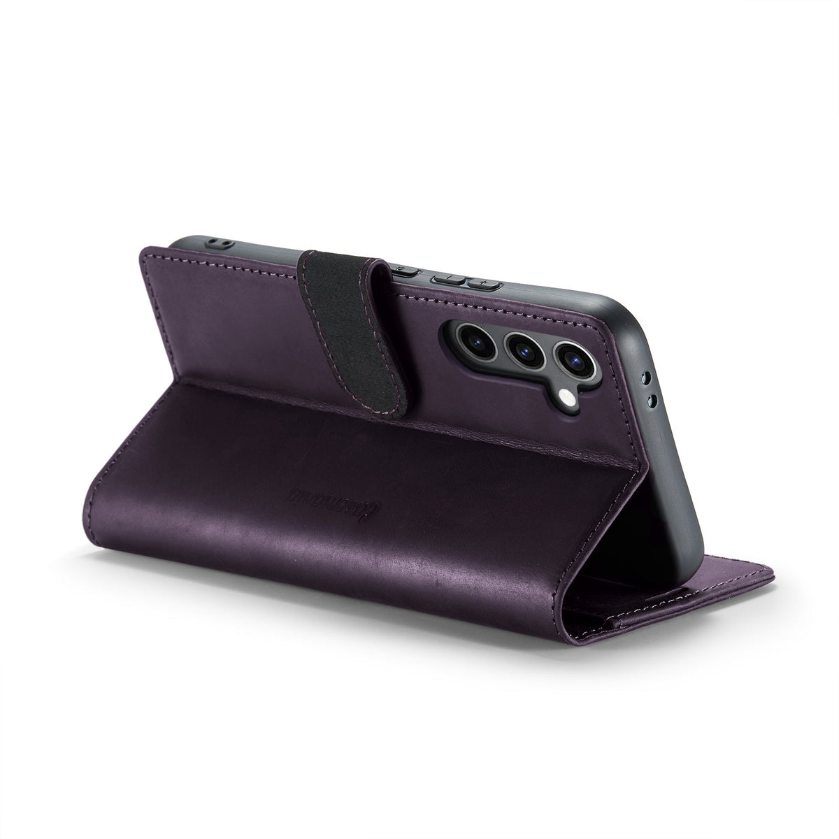 Samsung Galaxy S24 Plus Hoesje - Dark Purple - Echt Leren Bookcase