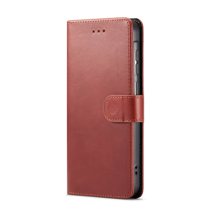 Samsung Galaxy A55 Hoesje - Crimson Red - Echt Leren Bookcase