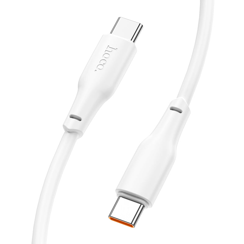 Hoco Chargeur Rapide USB-C 20W avec 2x Câble USB-C 1 m + 3 m - Blanc