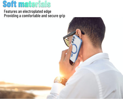 Samsung Galaxy S23 FE Hoesje - Licht Blauw - Siliconen MagSafe Back Cover