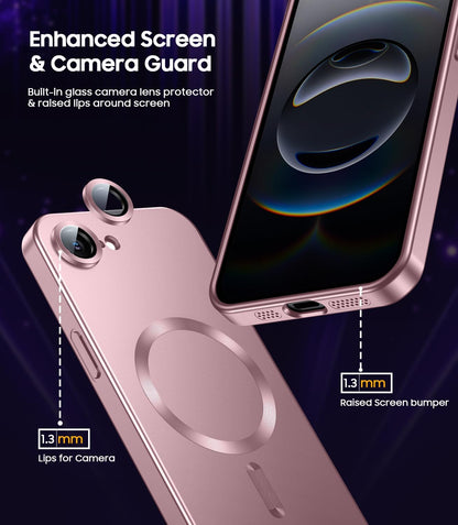 iPhone 16e Hoesje - Roze - Matte Siliconen MagSafe Back Cover