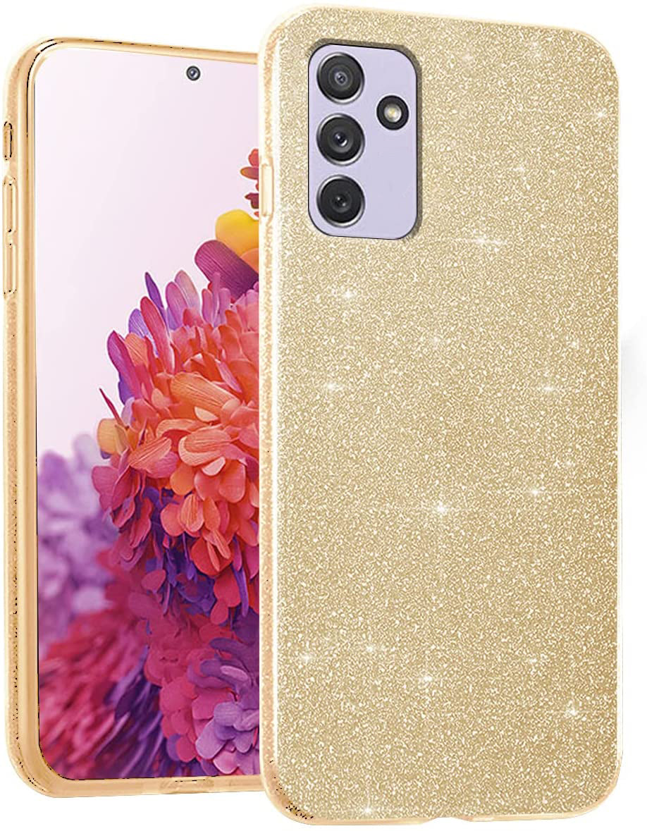 Samsung Galaxy A35 5G Hoesje - Goud - Glitter Back Cover
