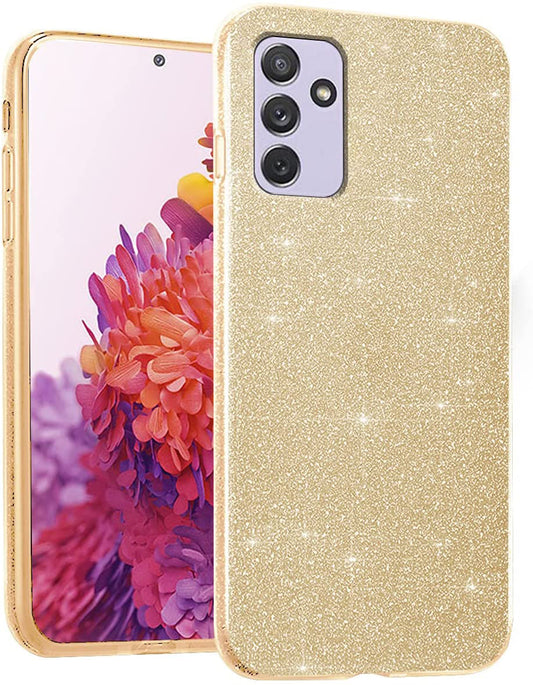 Samsung Galaxy A35 5G Hoesje - Goud - Glitter Back Cover