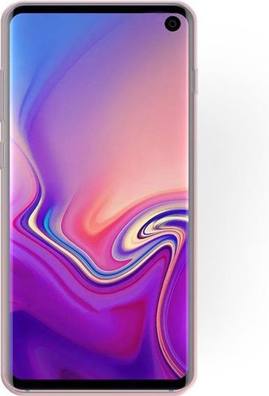 Samsung Galaxy S10 Hoesje - Roze - Glitter Back Cover