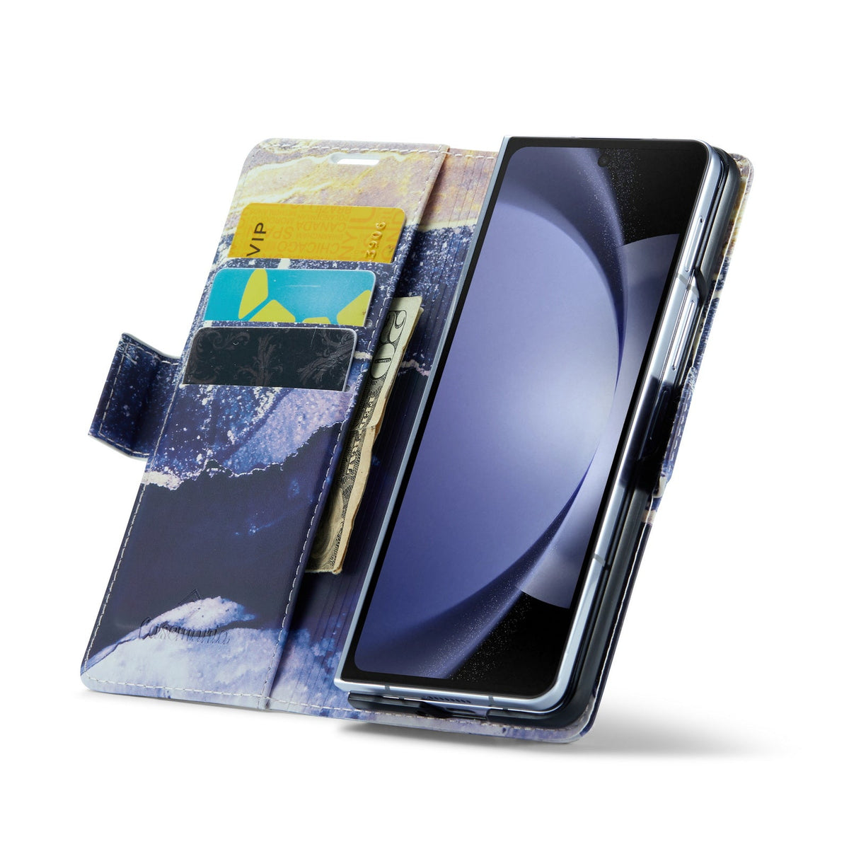 Samsung Galaxy Z Fold 5 Hoesje - Blue Sodalite - Marmer Bookcase