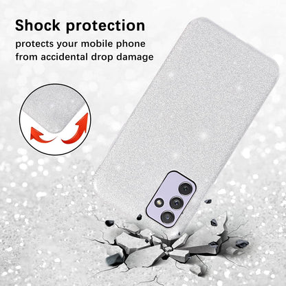 Samsung Galaxy A15 Hülle - Silber - Glitter Backcover
