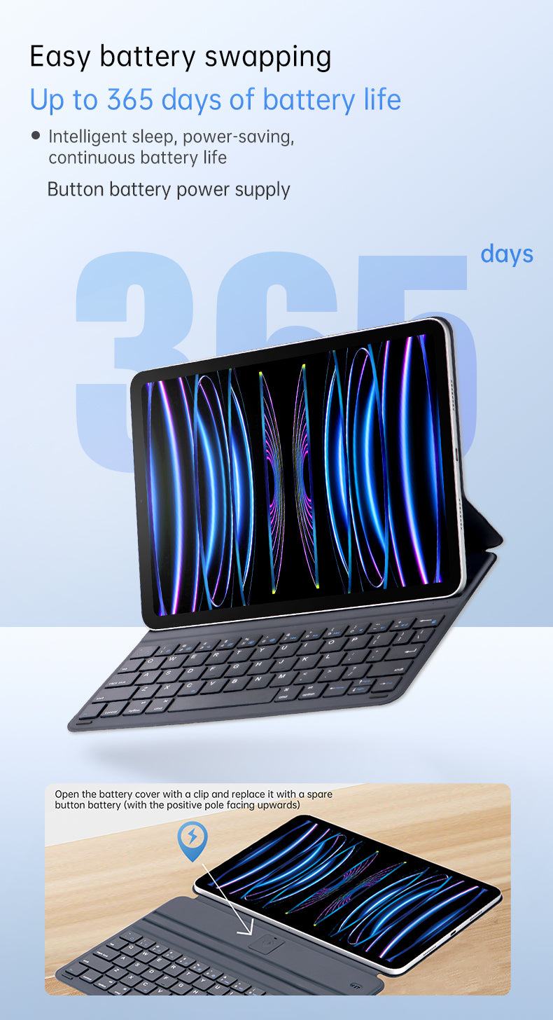 Toetsenbord Hoes | iPad Folio met Bluetooth Keyboard