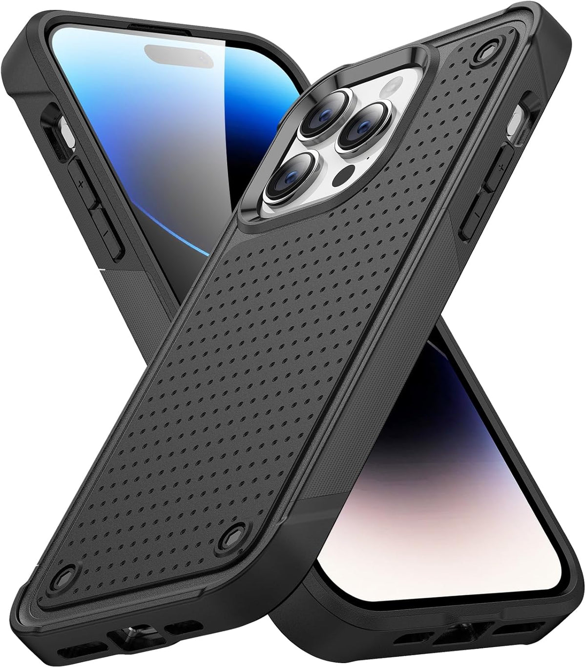Apple iPhone 16 Pro Hoesje - Zwart - Armor Back Cover